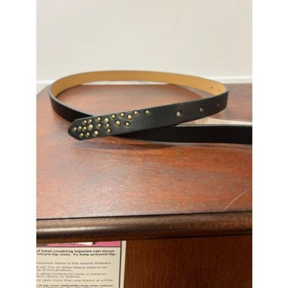 BCBGeneration small black‎ belt with beads 38 inches long